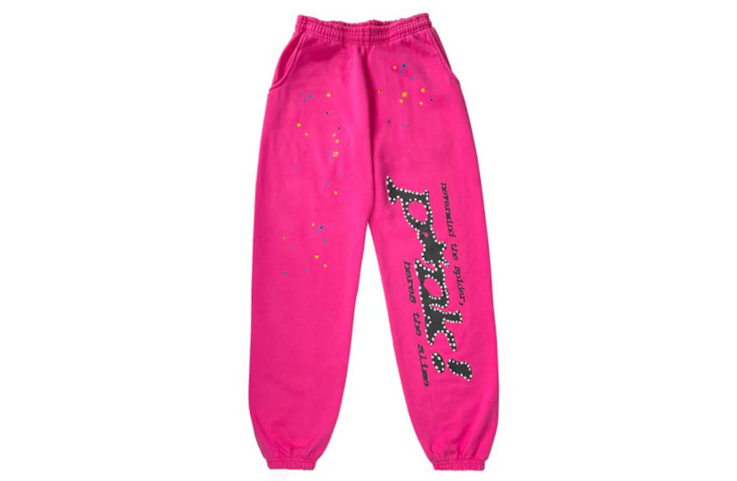 Sp5der pink Sweatpants